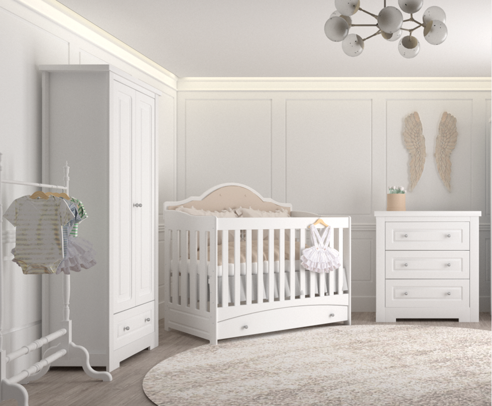 Ensemble de meubles (lit, commode, armoire)